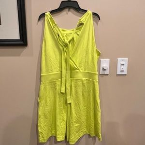 Yellow/green New York & Co romper NWT XL